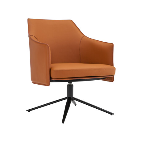 Signa Lounge Chair // Cognac + Black