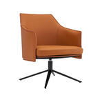 Signa Lounge Chair // Cognac + Black
