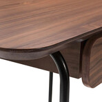 Halle Desk // American Walnut + Black Steel Legs