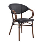 Jannie Stacking Armchair // Black + Brown // Set of 2