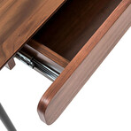 Halle Desk // American Walnut + Black Steel Legs