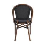 Jannie Stacking Side Chair // Black + Brown // Set of 2