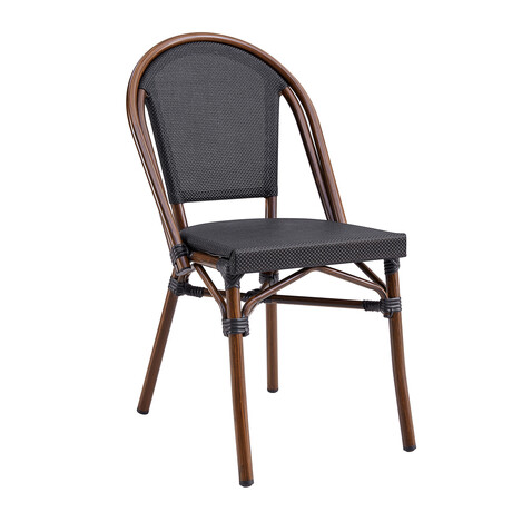 Jannie Stacking Side Chair // Black + Brown // Set of 2