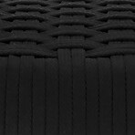 Hannu Armchair // Matte Black + Black Seat Rope