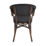 Jannie Stacking Armchair // Black + Brown // Set of 2