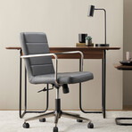 Halle Desk // American Walnut + Black Steel Legs