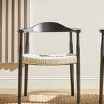 Hannu Armchair // Matte Black + Black Seat Rope