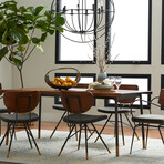 Miriam Side Chair // Natural/Gray + Black // Set of 2