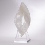 Handcraft White Quartz Sculpture+ Custom Acrylic Base