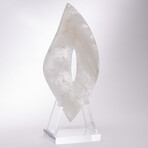 Handcraft White Quartz Sculpture+ Custom Acrylic Base