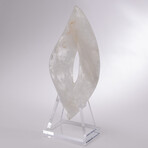 Handcraft White Quartz Sculpture+ Custom Acrylic Base