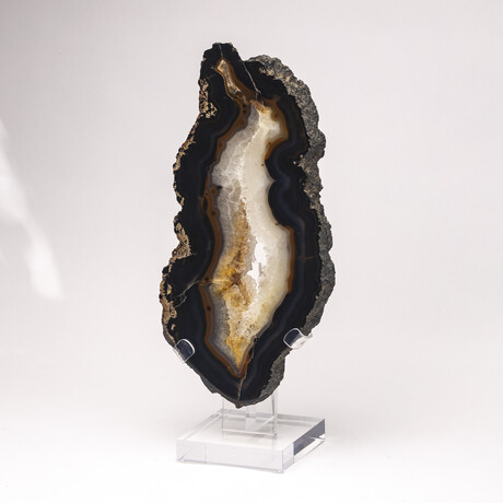 Brazilian Agate Slab + Custom Acrylic Stand