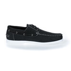 Akademiks Men's Marina 2.0 Boat Shoes // Black (8 M)