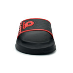 Akademiks Men's Side Stripe Slides // Red (8 M)