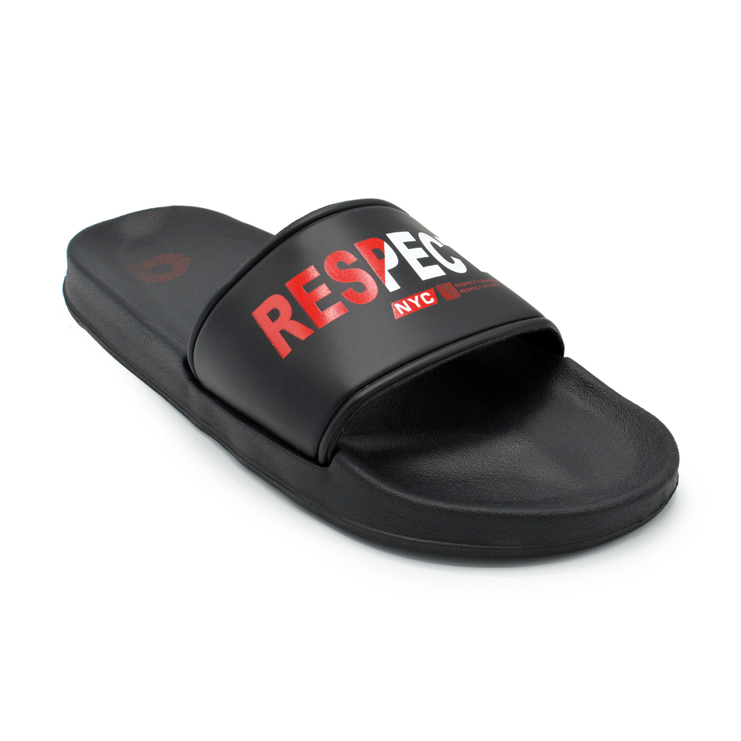 Akademiks Men s Respect Slides Black Red 12 M Akademiks