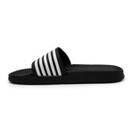 Akademiks Men's Stripe Slides // Black (8 M)