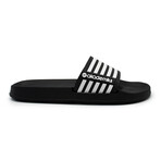 Akademiks Men's Stripe Slides // Black (8 M)