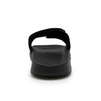 Akademiks Men's Velcro Strap Slides // Black + Royal (8 M)