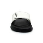Akademiks Men's Velcro Strap Slides // White (8 M)