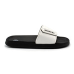 Akademiks Men's Velcro Strap Slides // White (8 M)