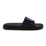 Akademiks Men's Velcro Strap Slides // Navy (8 M)