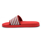 Akademiks Men's Stripe Slides // Red (8 M)