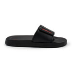 Akademiks Men's Velcro Strap Slides // Black + Red (8 M)