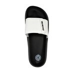 Akademiks Men's Velcro Strap Slides // White (8 M)