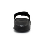 Akademiks Men's Velcro Strap Slides // Black + Gray (10 M)