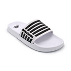 Akademiks Men's Stripe Slides // White (8 M)