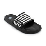 Akademiks Men's Stripe Slides // Black (8 M)