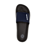 Akademiks Men's Velcro Strap Slides // Navy (8 M)