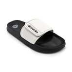 Akademiks Men's Velcro Strap Slides // White (8 M)