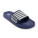 Akademiks Men's Stripe Slides // Navy (8 M)