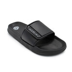 Akademiks Men's Velcro Strap Slides // Black + Gray (10 M)