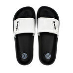 Akademiks Men's Velcro Strap Slides // White (8 M)