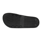 Akademiks Men's Velcro Strap Slides // Black + Gray (10 M)