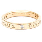 Tiffany & Co. // 18k Rose Gold + Diamond Flat Ring // Ring Size: 6.5 // Pre-Owned