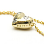 Tiffany & Co. // Platinum + 18k Yellow Gold Heart Necklace // 17" // Pre-Owned