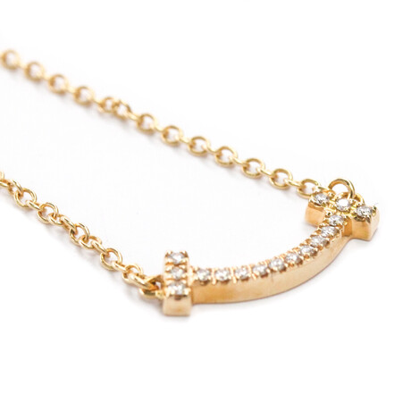 Tiffany & Co. // 18k Rose Gold Smile Necklace // 15.94"-18" // Pre-Owned