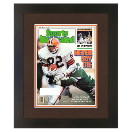 Ozzy Newsome // Matted + Framed Sports Illustrated // January 12, 1987 Issue