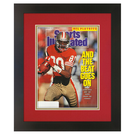 Jerry Rice // Matted + Framed Sports Illustrated (January 15, 1990 Issue)