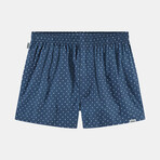 Navy Dots Boxer Shorts // Navy Blue (Medium)