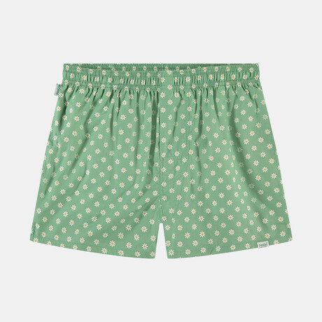 Daisy Green Boxer Shorts // Green (Medium)