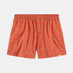 Popcorn Boxer Shorts // Orange + White (Medium)