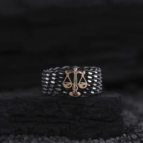 Scales of Justice Silver Ring // Silver + Gold (9)