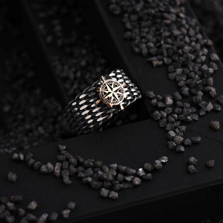 Compass Silver Ring // Silver (9)