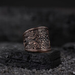 Rose Plated Gravure Ring // Bronze (9)