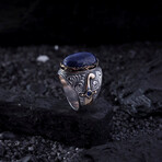 Lapis Lazuli Silver Ring // Silver + Blue (9)