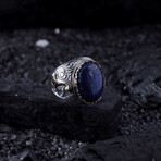 Lapis Lazuli Silver Ring // Silver + Blue (9)